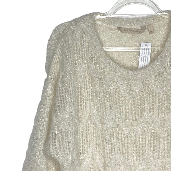 Soft Surroundings Womens Size Small Noemi Sparkly Metallic Sweater Pullover - Picture 3 of 9